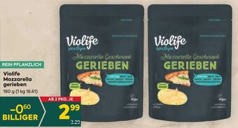 Billa Violife Mozzarella gerieben 180 g Angebot