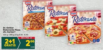 Billa Dr. Oetker Ristorante Pizza div. Sorten¹) 320 g- 390 g Angebot
