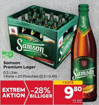 Billa Samson Premium Lager 0,5 Liter, Angebot