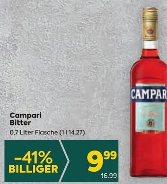 Billa Campari Bitter 0,7 Liter Flasche Angebot