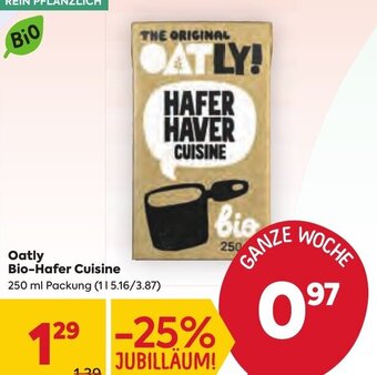 Billa Oatly Bio-Hafer Cuisine 250 ml Angebot
