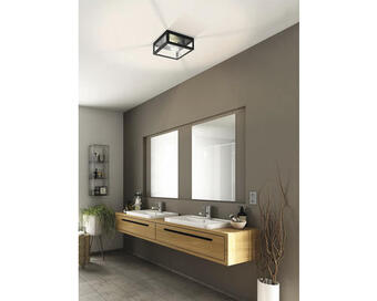 Hornbach Deckenleuchte e27 40 w 2-flammig ip44 schwarz Angebot