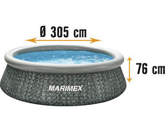 Hornbach Aufstellpool fast-set-pool marimex tampa rund ø 305x76 cm ohne zubehör multicolor Angebot