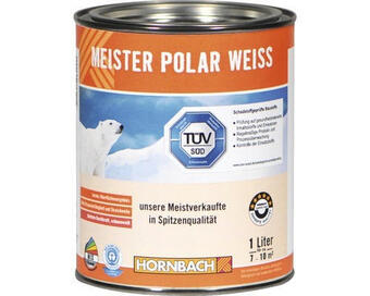 Hornbach Wandfarbe meister polar weiß 1 l Angebot