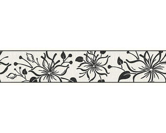 Hornbach Bordüre selbstklebend blume schwarz weiß mit glitter 5 m x 13 cm Angebot