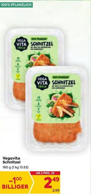 Billa VITA SCHNITZEL 180 g Angebot