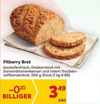 Billa Fitberry Brot 500 g Angebot