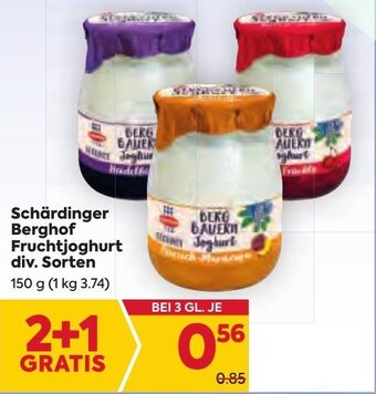 Billa Schärdinger Berghof Fruchtjoghurt div. Sorten 150 g Angebot