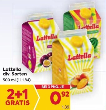 Billa Lattella div. Sorten 500 ml Angebot