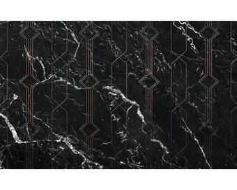 Hornbach Fototapete vlies p040-vd4 pure marble black 4-tlg. 400 x 250 cm Angebot