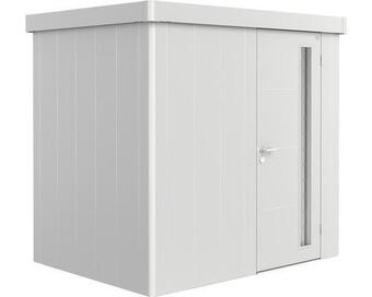 Hornbach Gerätehaus biohort neo 1b standardtür 222 x 166 cm silber-metallic Angebot