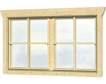 Hornbach Doppelfenster für gartenhaus 45 mm skan holz 2x57,5x70,5 cm, natur Angebot
