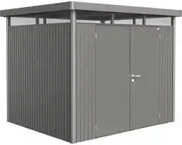 Hornbach Gartenhaus biohort highline h3 doppeltür 254 x 214 cm quarzgrau-metallic Angebot