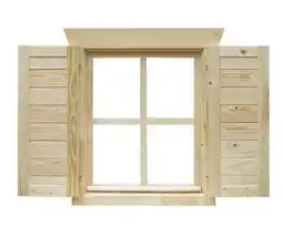 Hornbach Fensterläden skan holz für 28 mm blockbohlenhaus 1 paar, 57,5 x 70,5 cm natur Angebot