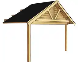 Hornbach Vordach skan holz bern dachpfannen, 420 x 212 cm, natur Angebot