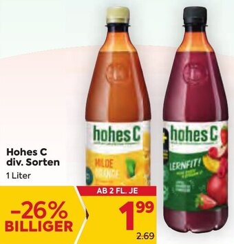 Billa Hohes C div. Sorten 1 Liter Angebot