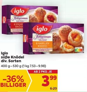Billa Iglo süße Knödel div. Sorten 400 g- 530 g Angebot