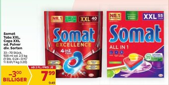 Billa Somat Tabs XXL, Caps XXL od. Pulver Angebot
