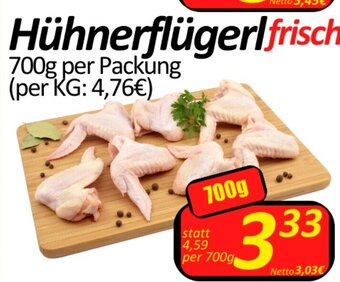 Wurstico Hühnerflügerl frisch 700g per Packung Angebot
