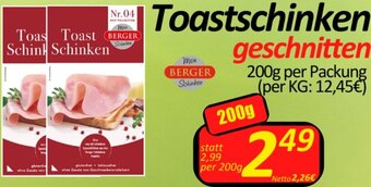 Wurstico Toastschinken geschnitten 200 g Angebot