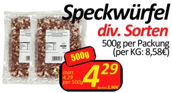 Wurstico Speckwürfel div. Sorten 500 g Angebot