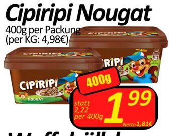 Wurstico Cipiripi Nougat 400g per Packung Angebot
