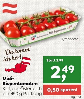 ADEG Midi- Rispentomaten per 450 g Packung Angebot