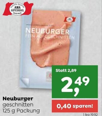 ADEG Neuburger geschnitten 125 g Packung Angebot