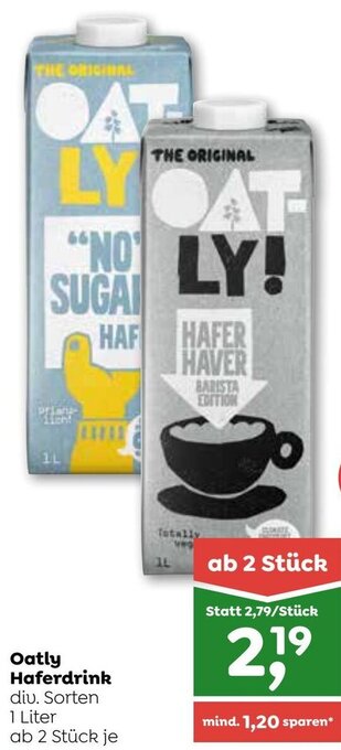 ADEG Oatly Haferdrink 1 Liter Angebot