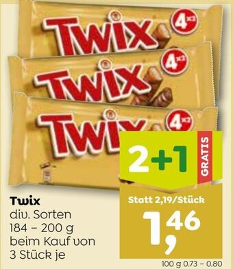 ADEG Twix div. Sorten 184 - 200 g Angebot