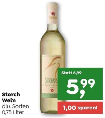 ADEG Storch Wein div. Sorten 0,75 Liter Angebot