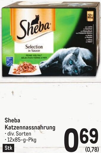 Metro Sheba Katzennassnahrung • 12x85-g-Pkg Angebot
