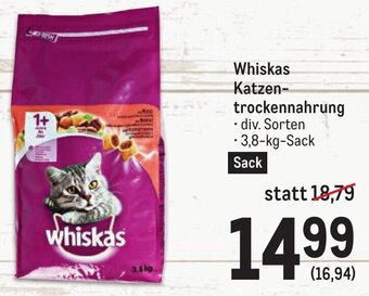Metro Whiskas Katzen- trockennahrung Angebot