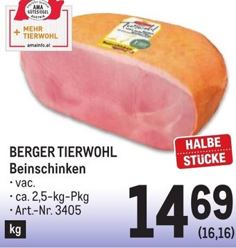 Metro BERGER TIERWOHL Beinschinken Angebot