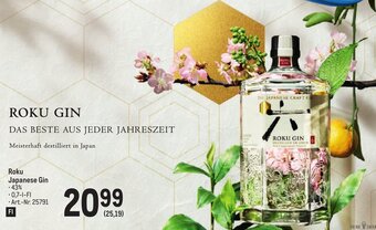 Metro Roku Japanese Gin 0,7 L Angebot