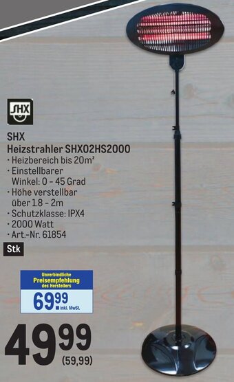 Metro SHX Heizstrahler SHX02HS2000 Angebot