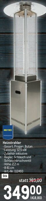 Metro Heizstrahler Angebot