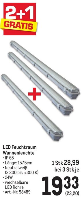 Metro LED Feuchtraum Wannenleuchte Angebot