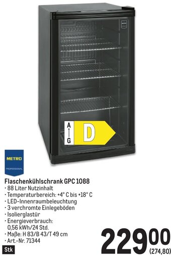 Metro Flaschenkühlschrank GPC 1088 Angebot