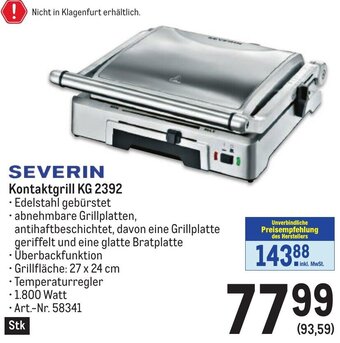 Metro SEVERIN Kontaktgrill KG 2392 Angebot
