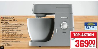 Metro KENWOOD Küchenmaschine KVL4140 Angebot