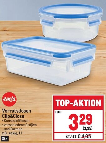 Metro Vorratsdosen Clip&Close z.B.: eckig, 1L Angebot