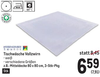 Metro WEISSENGRUBER T.ex.t.i.1 Tischwäsche Vollzwirn Angebot
