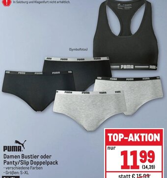 Metro PUMA Damen Bustier oder Panty/Slip Doppelpack Angebot