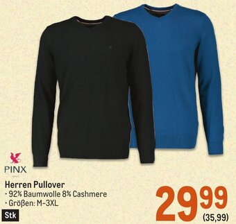 Metro PINX Herren Pullover• 92% Baumwolle 8% Cashmere • Größen: M-3XL • Größen: M-3XL Angebot