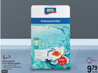 Metro Vollwaschmittel Pulver 100 Waschgänge Angebot