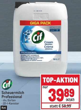 Metro Cif Scheuermilch Professional Angebot