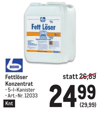 Metro Fettlöser Konzentrat • 5-L-Kanister Angebot