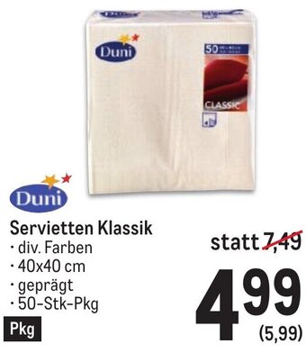 Metro Servietten Klassik Angebot