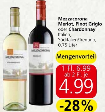 Eurospar Mezzacorona Merlot, Pinot Grigio oder Chardonnay 0,75 Liter Angebot